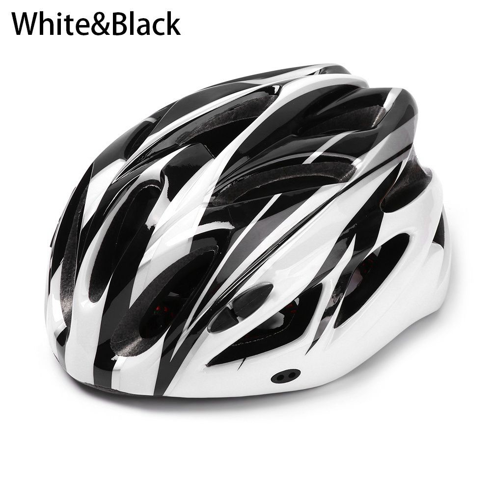 Ultralight Men/Women Cycling Road Bike MTB Helmet Windproof Helmet Mountain Road Bike Helmet Bicycle Outdoor Accessories: White-Black