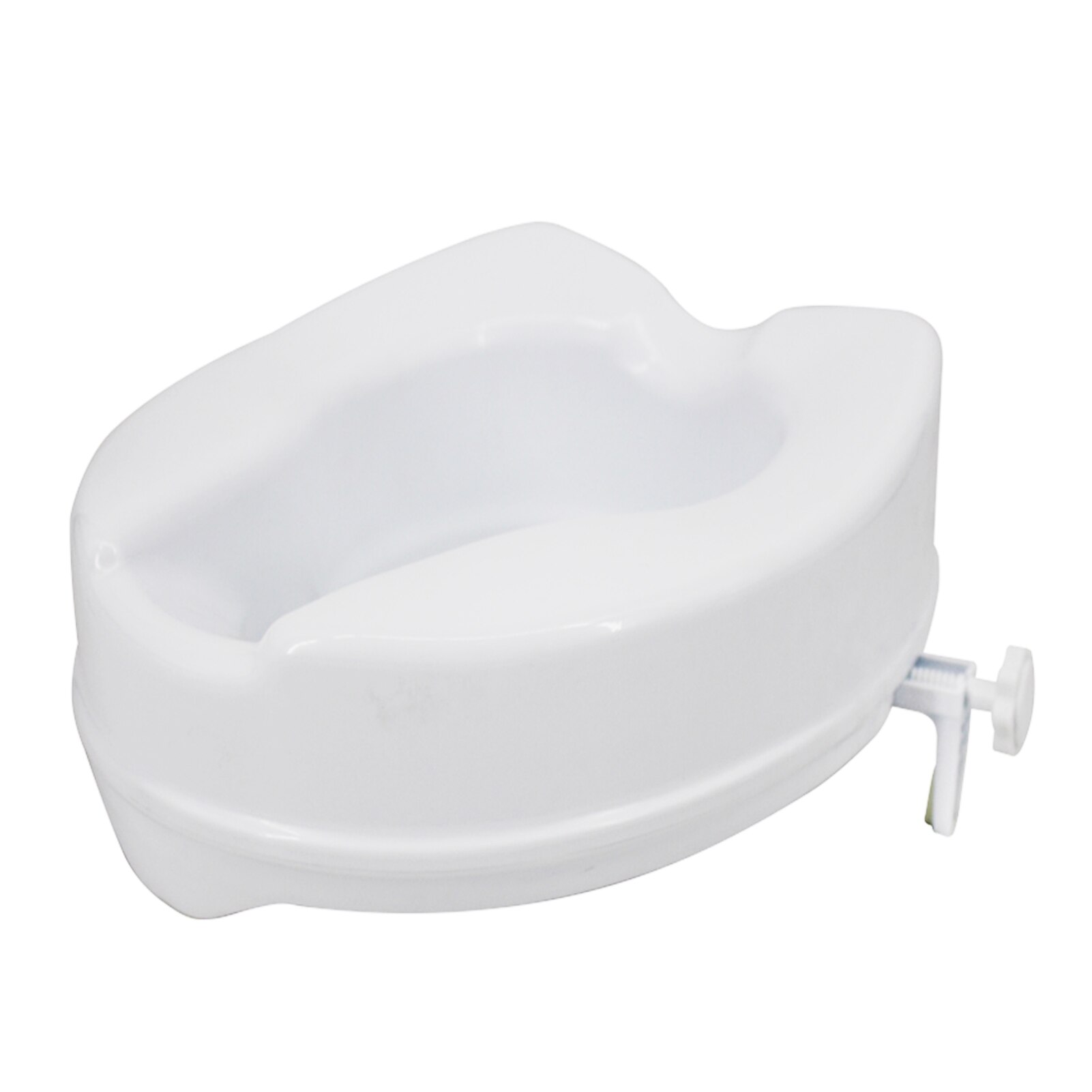 2/4/6In Raised Toilet Seat Heavy Duty Elevated Toilet Seat with Tightening Clamps Raised Toilet Seats for Most Elongated Toilets: 6in without Lid