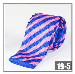 Newest Striped Knitted Mens ties Polyester Knit necktie for men Party Business Brand Handmade Neck Tie: 19 5
