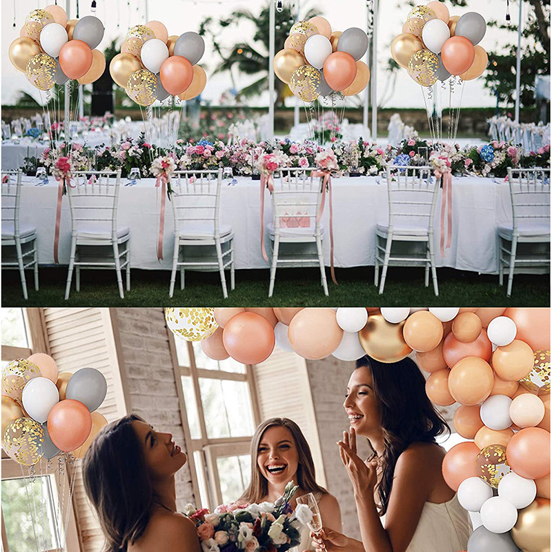 Juego de globos inflables de látex para boda, juguete Retro con cadena de colores, ideal para , banquete, arreglo de pared, arco de globos, 129 piezas