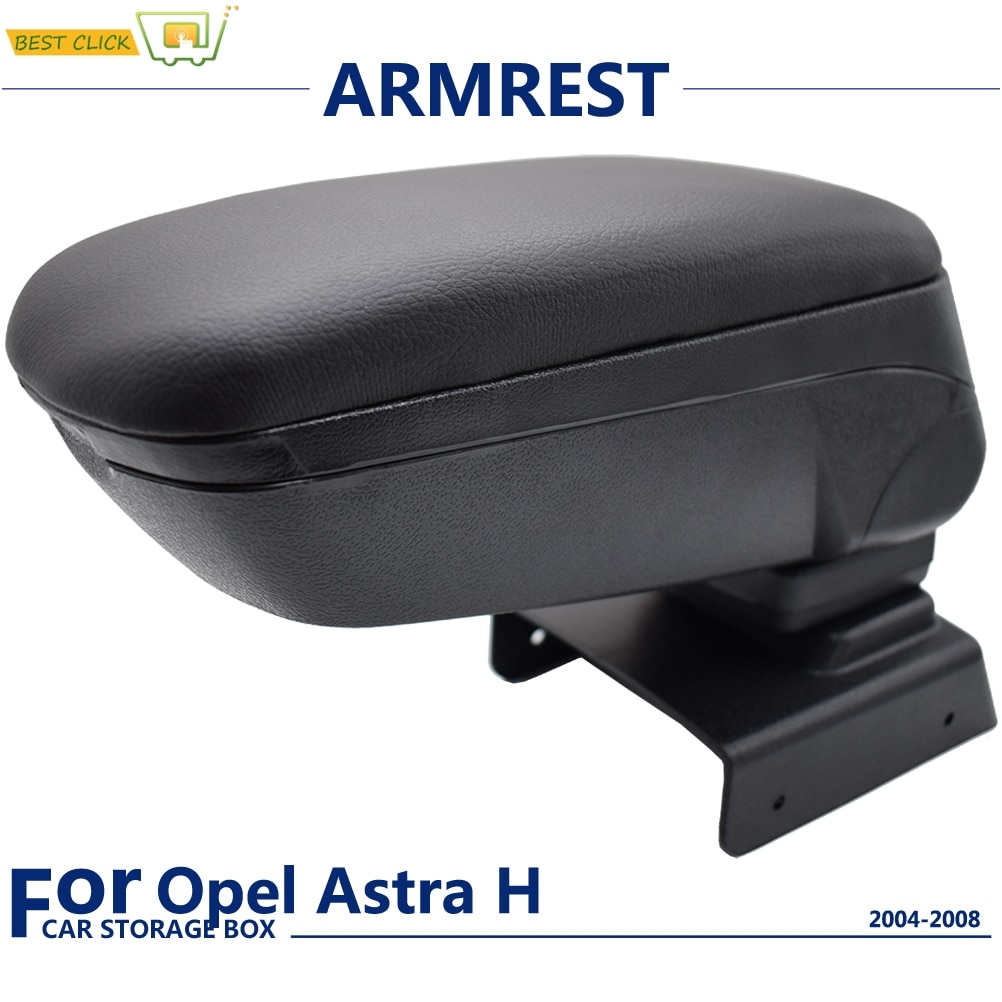 Zwart Boxed Armsteun Voor Opel Astra H 2004 - Inhoud Console Zacht Leer 2005 2006 2007