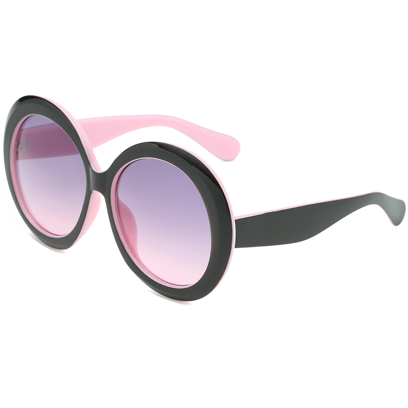 Wandern Vintage Übergroße Runde Anti Licht Gläser Frauen Braun Gradienten Gläser Weibliche Spiegel Klar Shades: Gold
