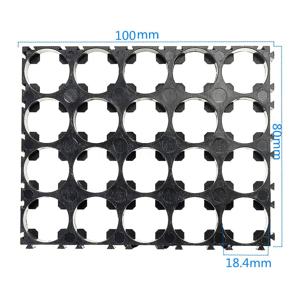50 stück 4 x 5 zellen 18650 batterie-abstandshalter, strahlenförmige gehäuse-kunststoffhalterung  nc99