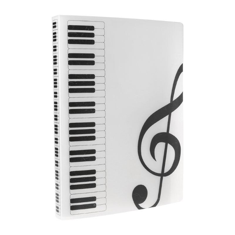 40 sider  a4 størrelse klavermusik partitur ark dokumentfil mappe opbevaring arrangør xxuc: Hvid