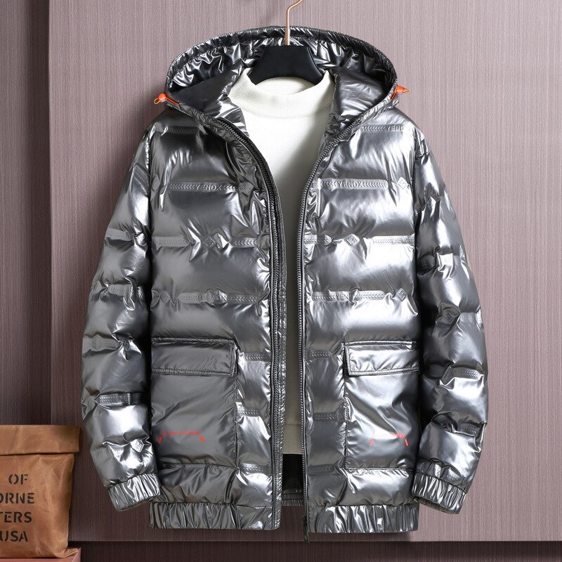 Männer Winter Parka 12XL 11XL 10XL Plus Größe Jacken Männer Verdickte warm Mit Kapuze Mäntel Männlich Oberbekleidung Große Größe Männer glänzend Jacke: grau / (100-115 kg) 6XL