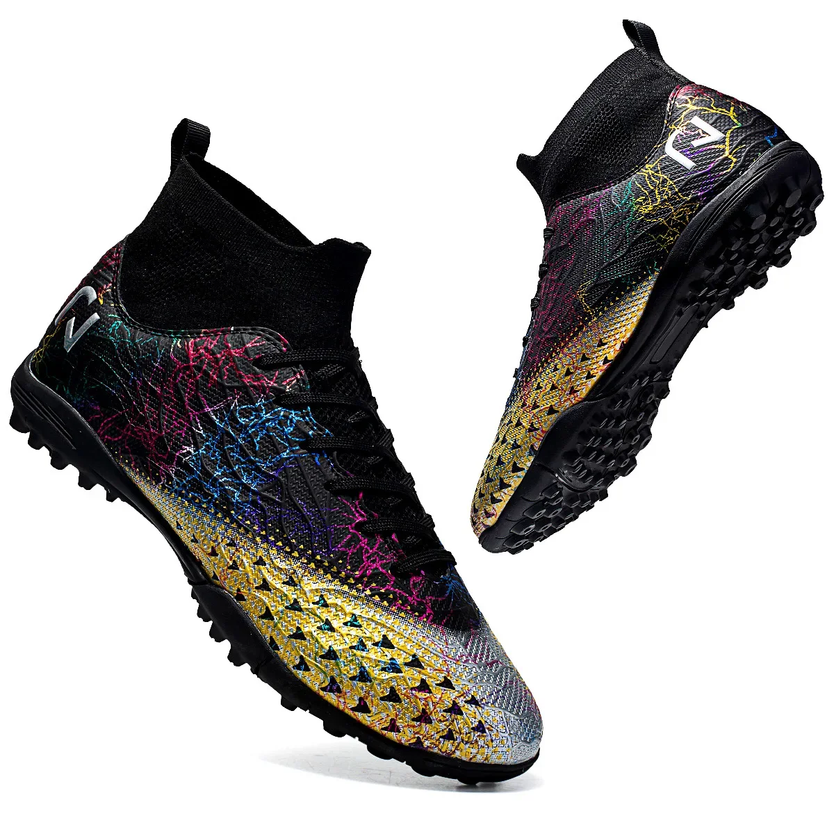 Jungen TF/FG Fußballschuhe Hohe Knöchel freundlicher draussen Hochwertige Stollen Ausbildung Sport Turnschuhe Männer Professionelle Fußballschuhe