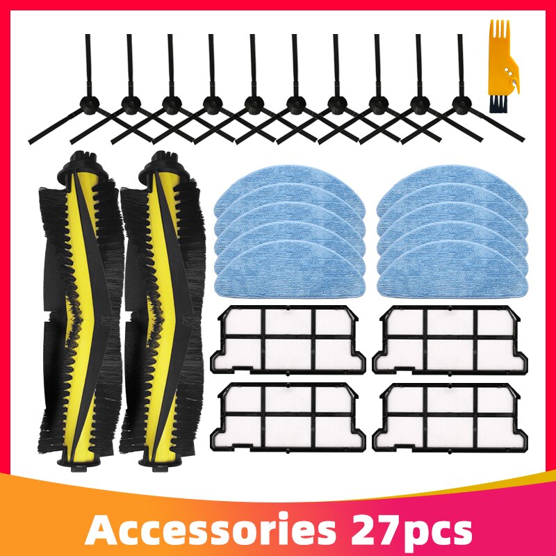 Roller Brush Spin Brushes Strainer Filter Mop Cloth for Chuwi iLife V7 / V7s / V7s Pro V7s Plus Robot Vacuum Cleaner Spare Part: SET 1