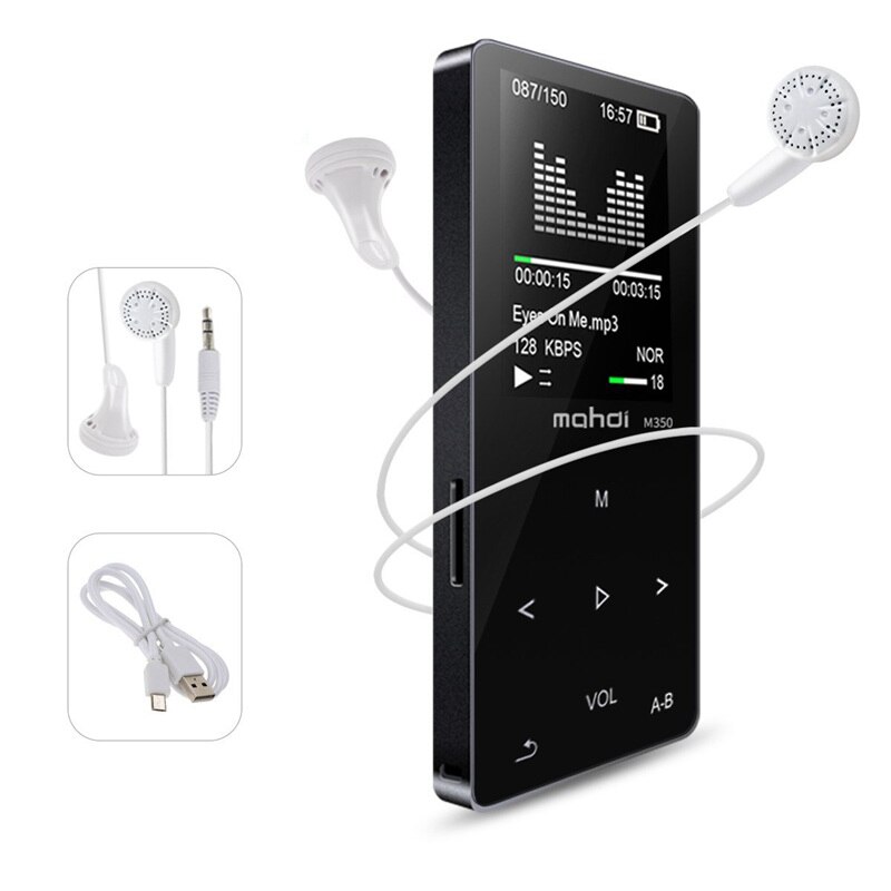 Reproductor MP3 deportivo de Metal con Bluetooth, dispositivo de Audio portátil de 8GB Con altavoz incorporado, Radio FM, APE Flac: Default Title