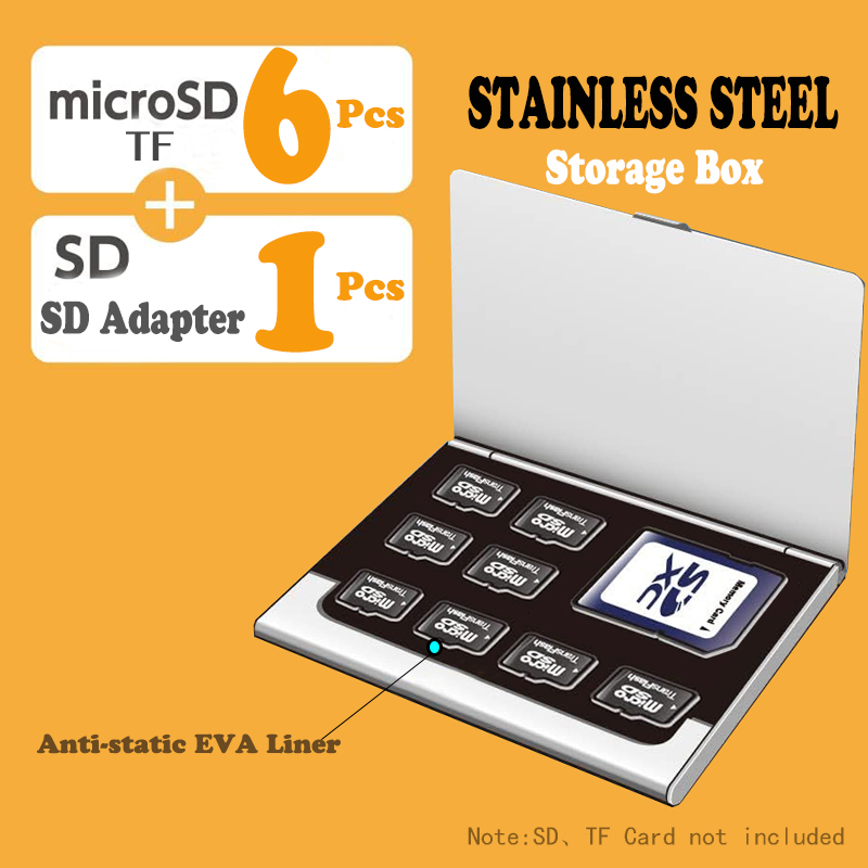 Micro SD Card Case Holder Storage Organizer, Ultra Slim stainless steel Portable TF MSD Memory Card Storage: plum