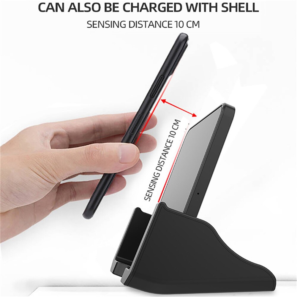 10W Smart Snelle Draadloze Oplader Qi Desktop Telefoon Houder Verticale En Horizontale Hoge Snelheid Opladen