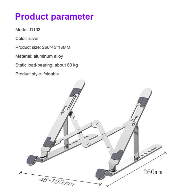 Lightweight Tablet Bracket Protable Laptop Stand Aluminum Alloy Laptop Holder Laptop Accessories Suporte Notebook Monitor Stand