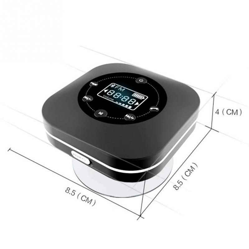 Wireless Portable Bathroom Wall Suction Cup Waterproof Plastic Shell Bluetooth Speaker Music Player