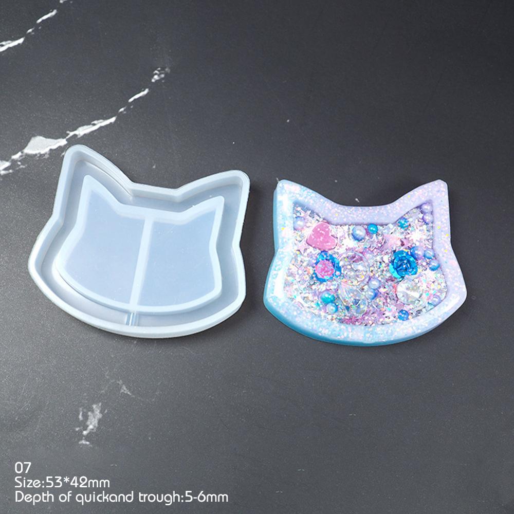 1PC Kreative Multi Geformt Silikon Formen DIY Schlüssel Kette Anhänger Erdbeere Shaker Silikon Formen Schmuck Machen Werkzeuge: Cat