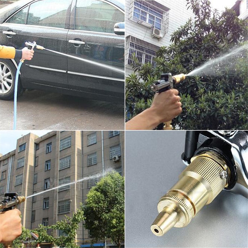 Verstelbare Koperen Mondstuk Slang Spuitpistool Tuinslang Water Druk Guns Water Sproeier Voor Tuin/Auto 'S Voertuigen Wassen