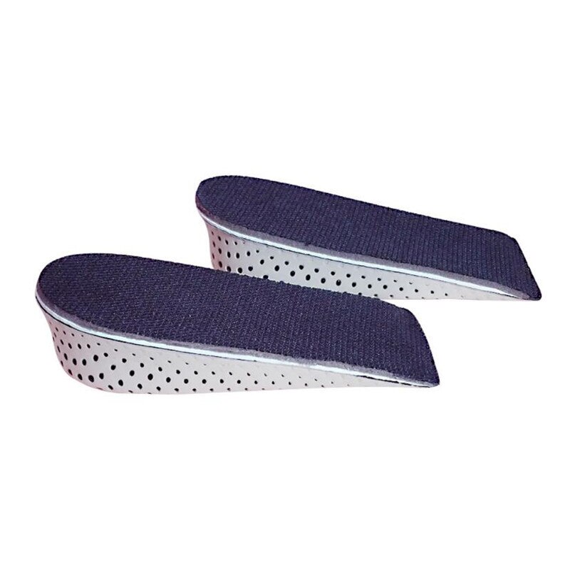 1 Pair Shoe Insoles Breathable Half Insole Heighten Heel Insert Sports Shoes Pad Cushion Unisex 2-4cm Height Increase Insoles: WHITE / 1