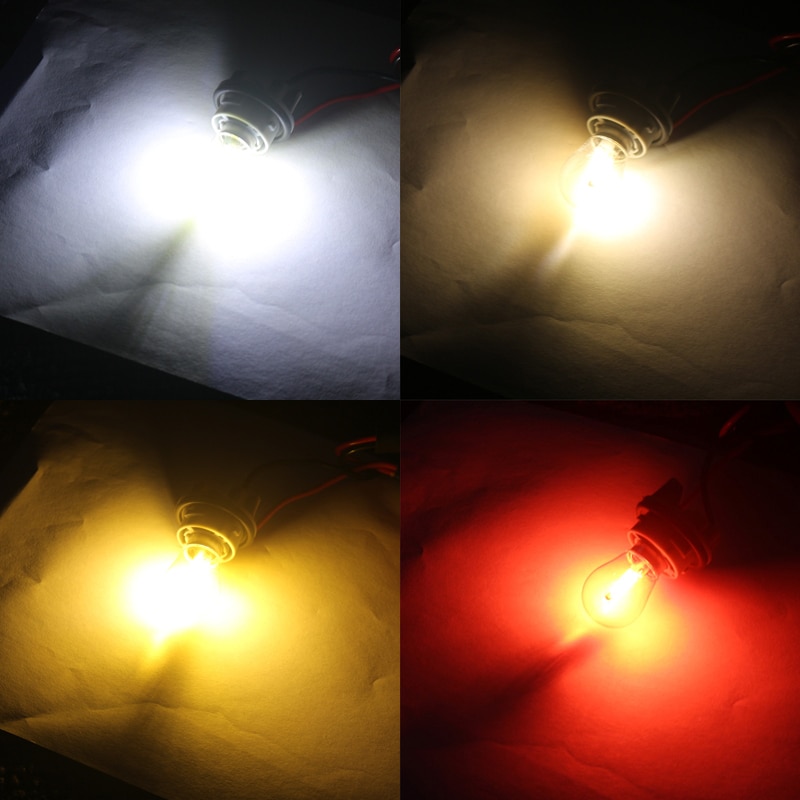 Gfoloza 1 Uds 1157 BAY15D P21/5W bombillas de filamento LED para luces LED de freno de estacionamiento de automóviles coche lámpara rojo Amarillo Blanco 6000K 12V