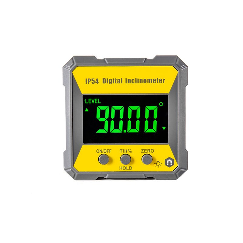 360 Graden Digitale Niveau Gradenboog Inclinometer Magnetic Digitale Hoek Gauge Met Backlight Precisie Niveau Doos Meetinstrument: WHITE