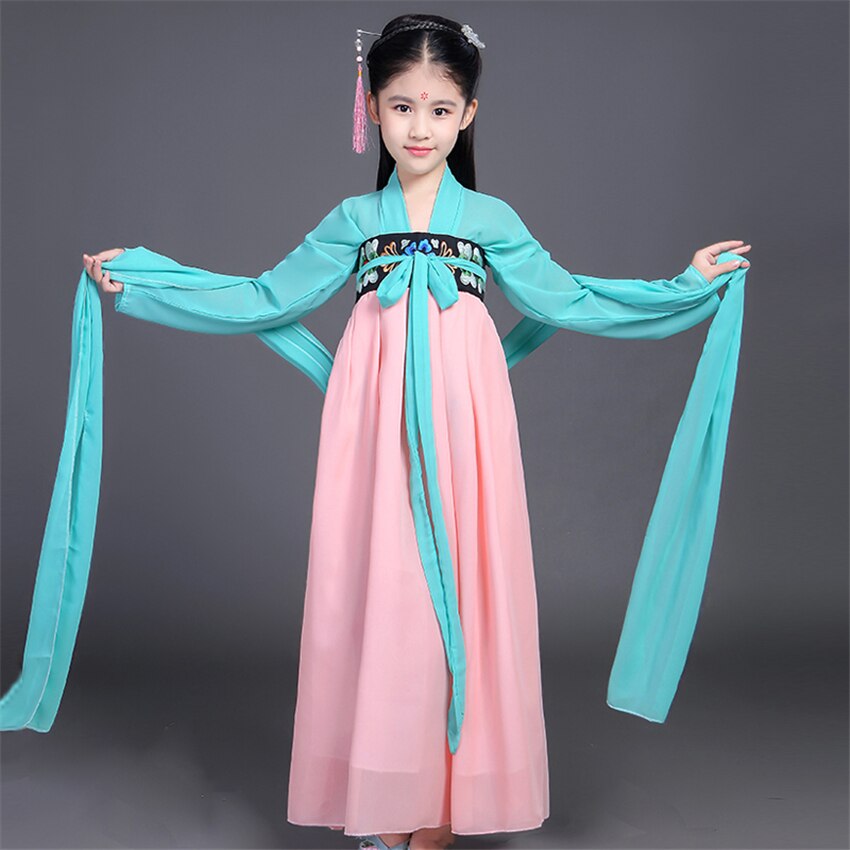 Costumes de danse traditionnelle chinoise femme dynastie Qing robe de Performance ancienne fée Hanfu pour fille nouvel an imprimé Tangsuit