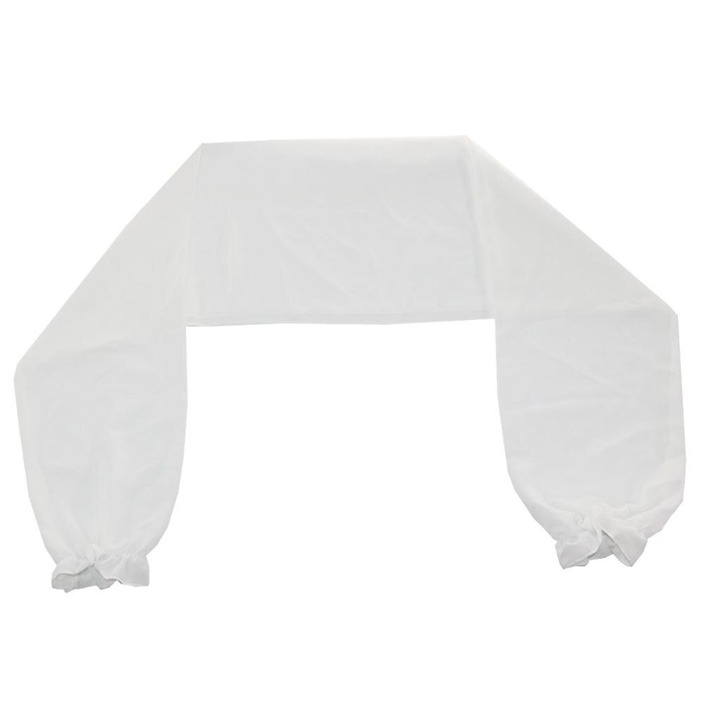 Kvinnor chiffong körning uv skydd arm ärm ryggdrag täcka sjal wrap topp halsduk cape sommar strand sport manschett axel: Vit