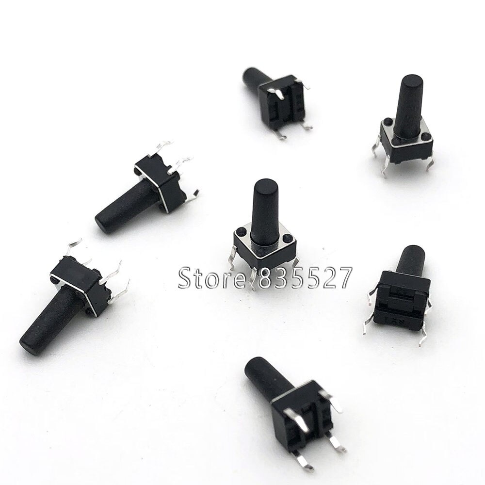 25 kinds choice , Light touch switch pack small key switch micro switch pack Push Button 6x6 12*12 2.5 3.5 4.3 side SMD DIP: 6x6x12 40pcs