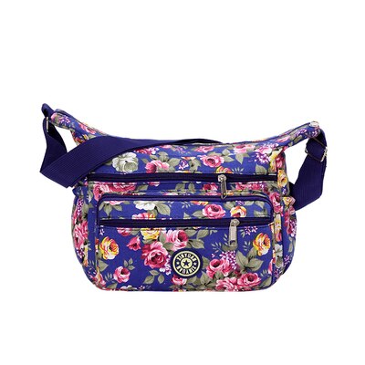 Floral Shoulder Bag Printing Rose Messenger Bag Rural style 100% Cotton Canvas Crossbody Bag for Women Lightweight Cute Hobos: 2