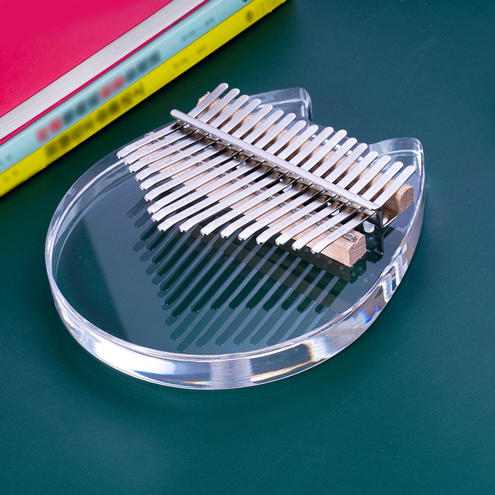 Kalimba 17 klawiszy przezroczysty akrylowy kciuk fortepian z futerał robić przenoszenia regulowany młotek naklejki ściereczka robić czyszczenia калимба palec fortepian