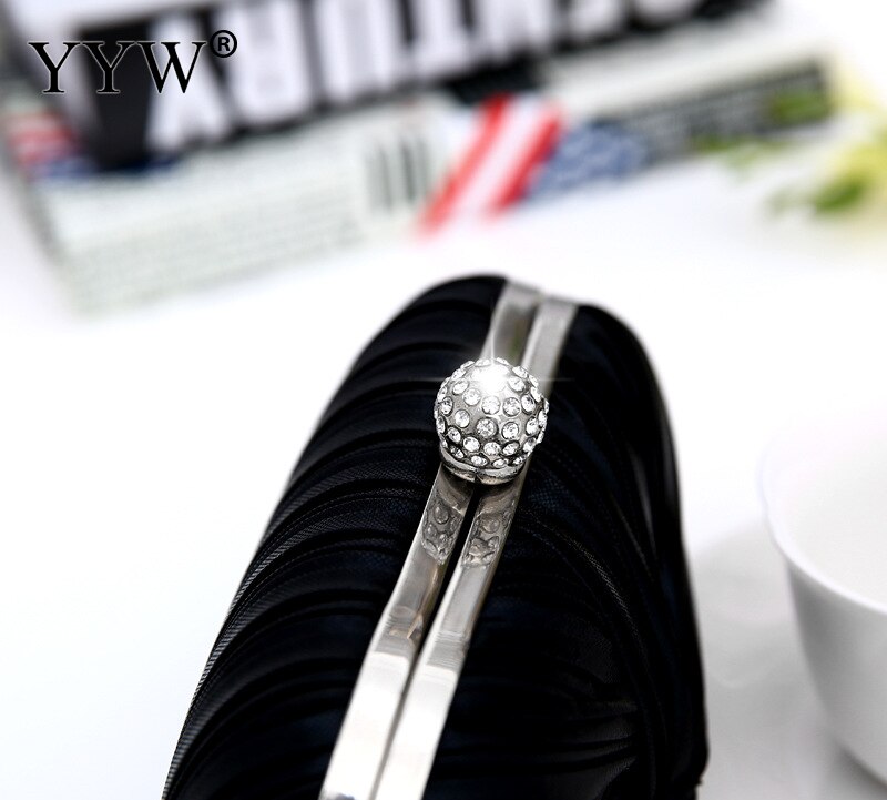 Women Black Pu Leather Pleat Clutch Bag Vintage Evening Clutch Bags Mini Handbag Clutch Purse Diamond Party Bag