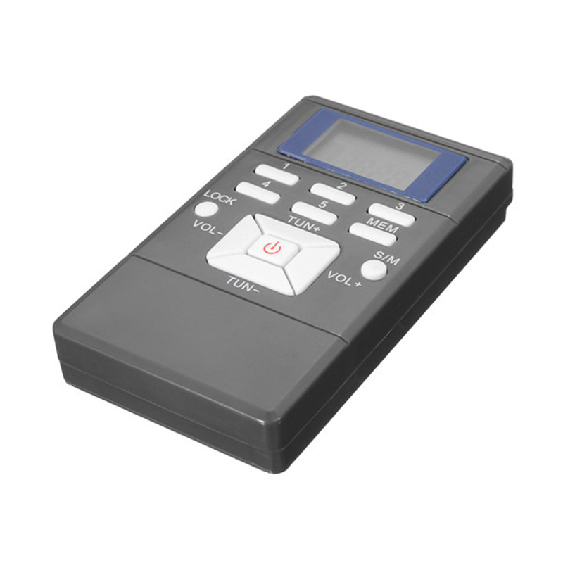 LEORY Mini Radio Frequency Modulation Radio FM Digital LED Signal Processing Receiver with 3.5mm Earphone