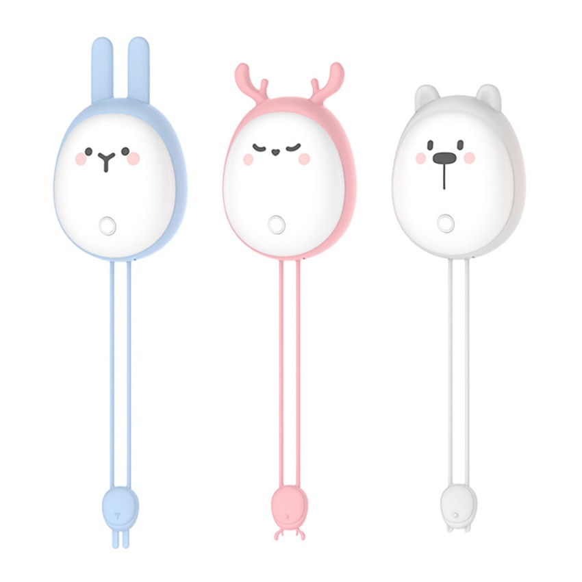 Portable Cute USB Rechargeable Hand Warmers Heater Pocket Mini Cartoon Power Bank 6000mAh Handy Heater Warmers Dual Purpose