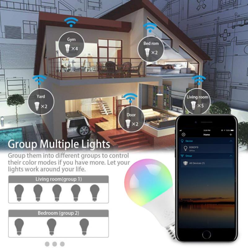 Wifi Smart LED Lamp Multicolor RGB Indoor Sfeer Licht Voice Control App Afstandsbediening Werk Met Alexa Google Assistent