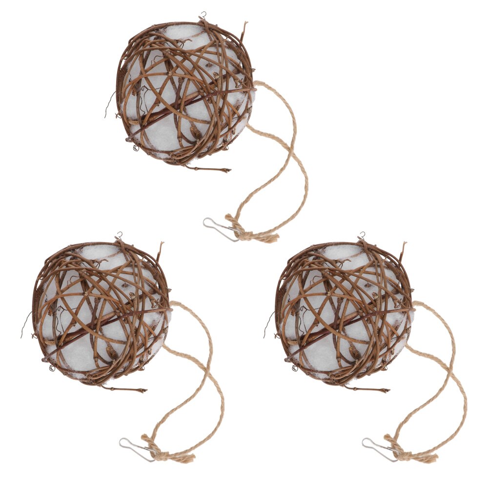3PCS Outdoor Bird Nesting Material Wild Hummingbird Nest Bird Feeder Light Brown: Default Title