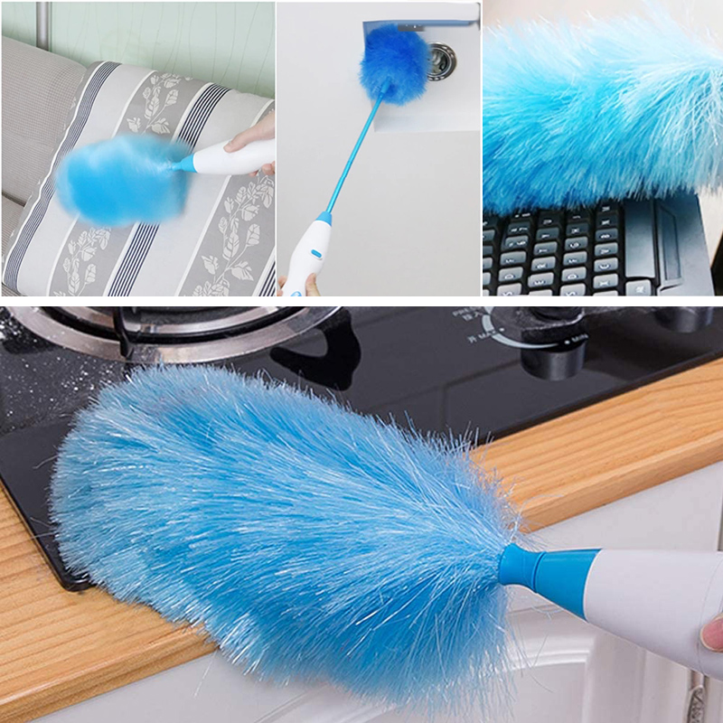 Elektrische stofborstel, roterende stofborstel, verstelbare plumeau, stofzuiger, jaloezieën, raamreinigingsgereedschap, instant duster pro