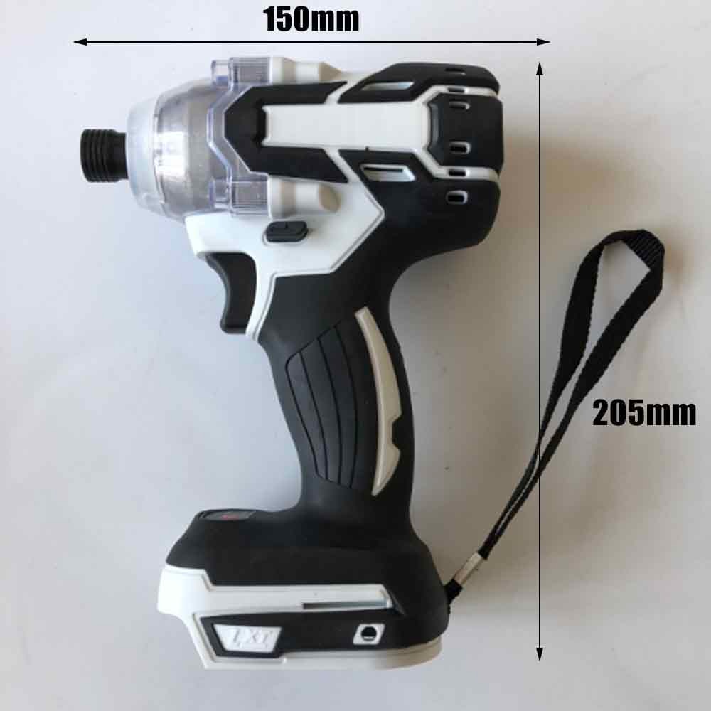 Electric Impact Wrench Driver Body LED Lights Loosening Bolt Nuts Switch Trigger Control Forward Reverse Rotation Power Tools