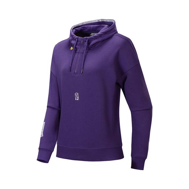 Li-ning Sudadera con capucha de baloncesto BAD FIVE para mujeres abrigada en el paño grueso y suave de algodón de poliéster forro deportivo Sudadera con capucha AWDP428 COND19: S / AWDP428-1H