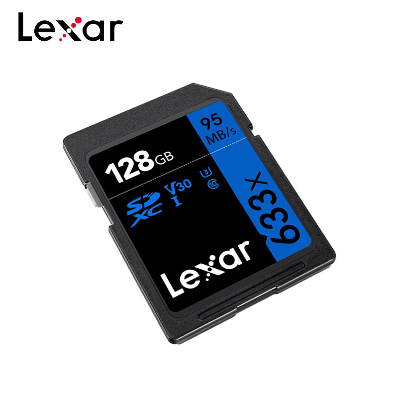 100% Original Lexar 633x tarjeta SD Clase 10 UHS-I 32GB alta velocidad 95 M/s V30 GB 64GB 128GB U3 tarjeta de memoria para 1080p HD 4K Cámara