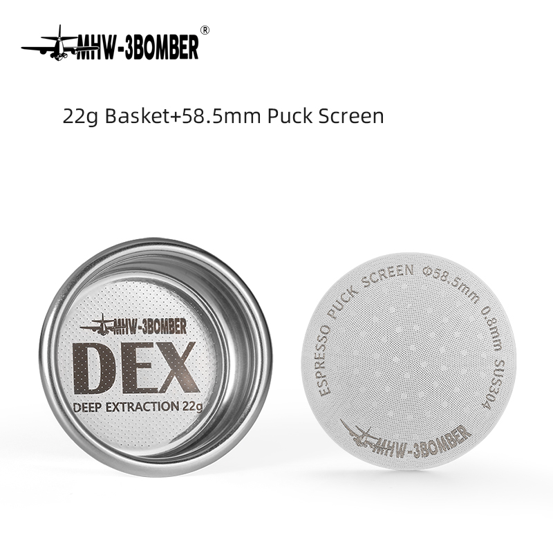 58,5 mm espressofiltermanden 15-20 g koffiemand met puckscherm geschikt voor 58 mm espressofilters koffiezetapparaataccessoires: Ivoor