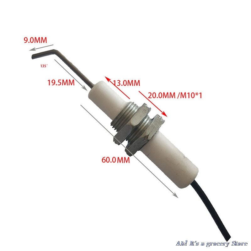 Piezo Vonk Ontsteking Set Met Kabel 30Cm Drukknop Keuken Gasfornuis Aanstekers