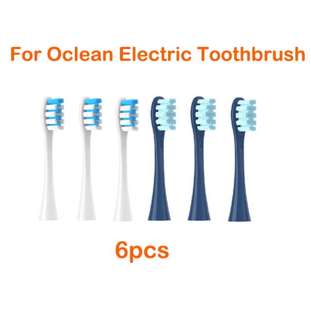 Cabezales de cepillo de dientes eléctrico de repuesto para adultos, 6 uds., para Oclean X/ X PRO/ Z1/ F1/ One/ Air 2 /SE: Castaño