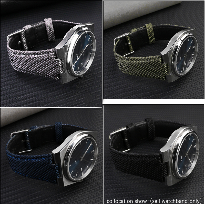 Para reloj de hombre Tissot 1853 Super Player PRX Series T137.410 correa de reloj de cuero de nailon modificado 26-12mm correa de reloj de boca convexa