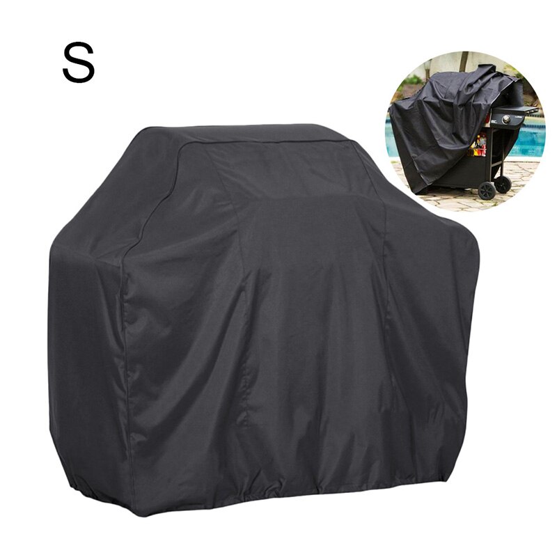 Barbaca Barbacoa negro cubiertas de Barbacoa a prueba de agua Parrilla de lluvia al aire libre Protector antipolvo para Gas carbón eléctrico Barbe: G229807A