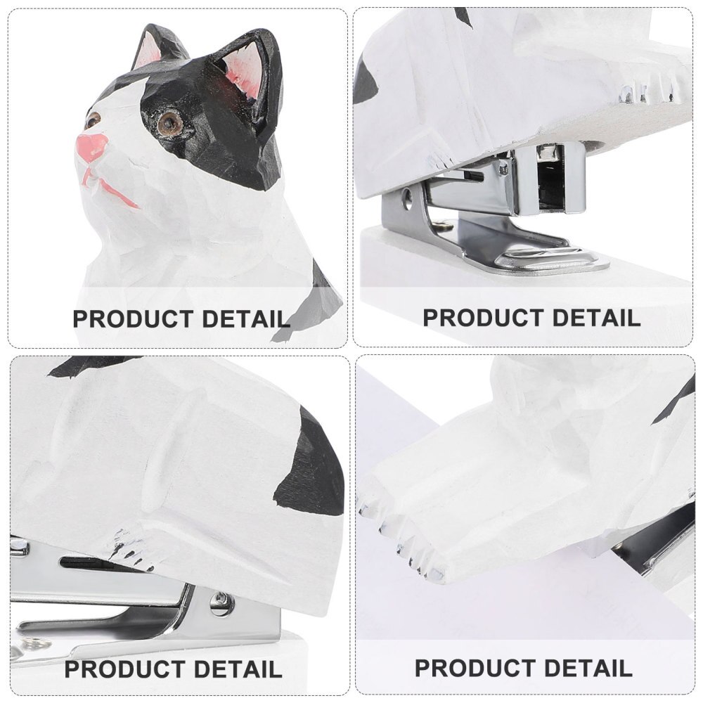 Mini Wooden Stapler Lovely Animal Shape Stapler Carved Stapler