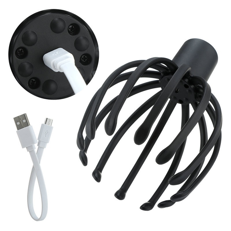 Xiaomi – masseur électrique anti-Stress, griffe de poulpe, masseur pour le cuir chevelu, mains, thérapeutique, soulagement des rayures, Stimulation des cheveux, rechargeable