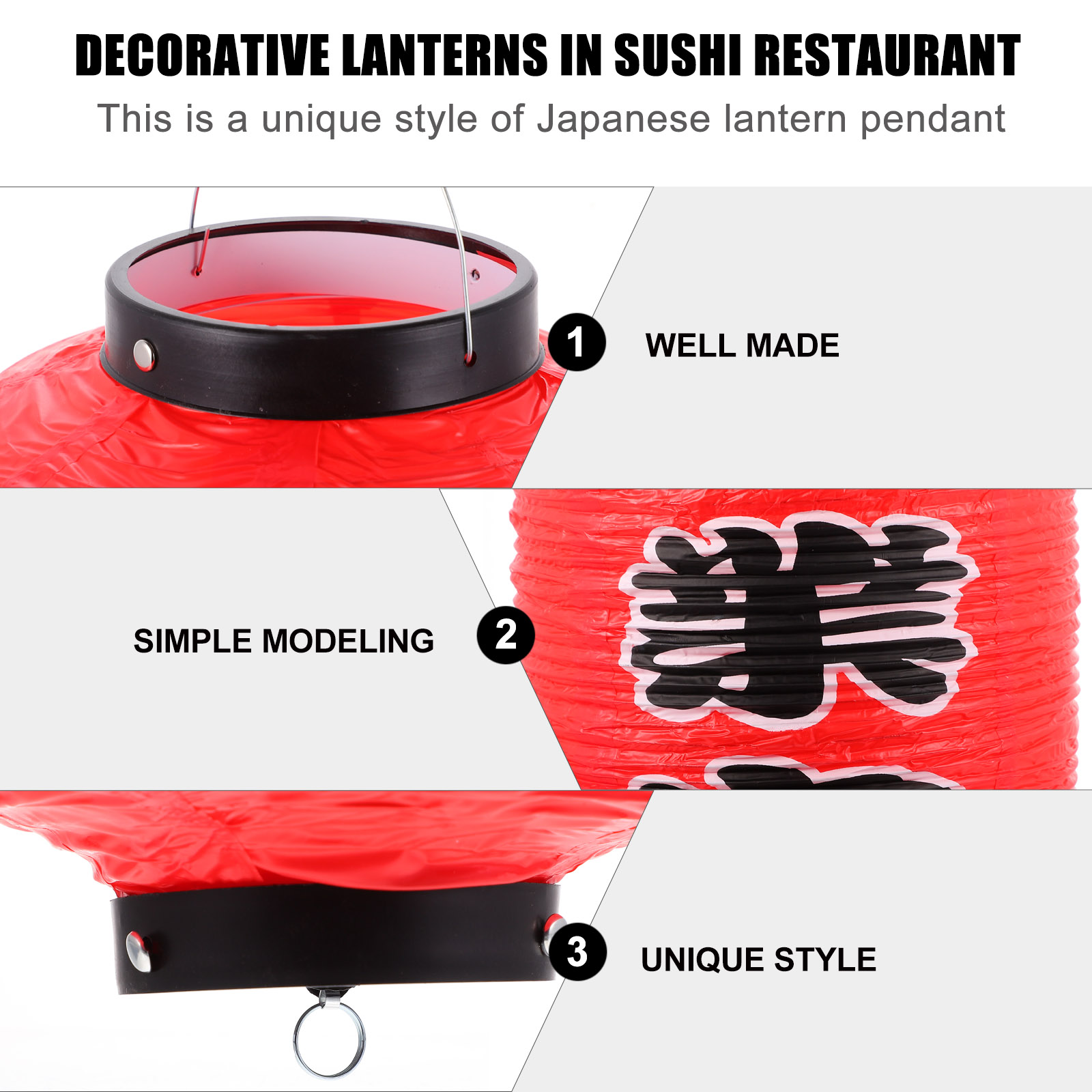 1Pc Japanese Style Hanging Lantern Beautiful Decorative Lantern for Restaurant