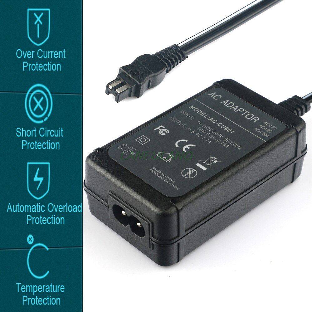 LANFULANG AC-L200 AC Power Adapter/Carregador para Sony DCR-SR52 DCR-SR57 DCR-SR62 DCR-SR65 DCR-SR72 DCR-SR82 DCR-SX40 DCR-SX43