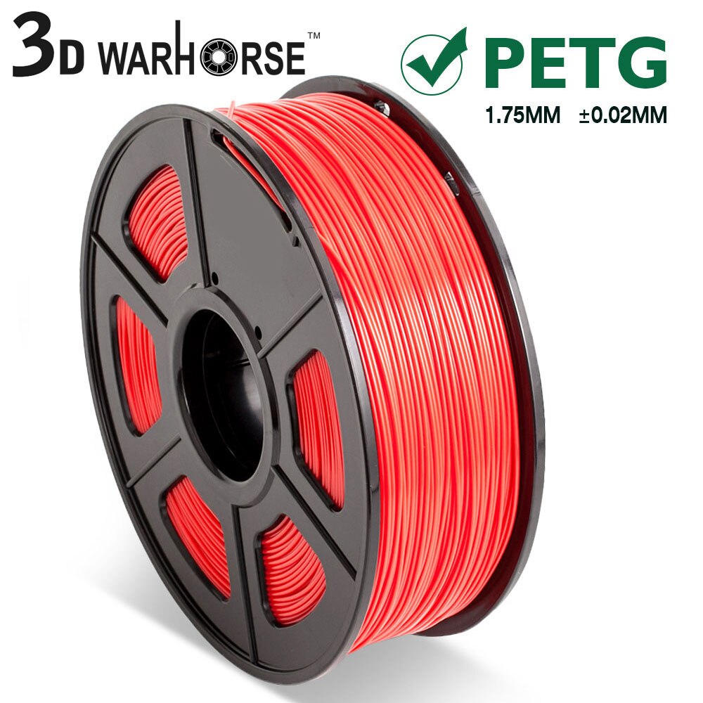 PETG 3D Printer Filament 1.75mm Dooling PETG 3D Filament Consumables 1KG/2.2LBS: Red