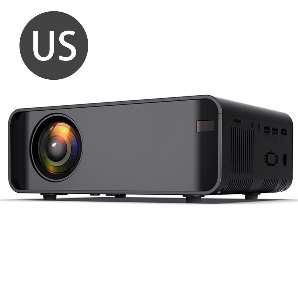 Zwart Draagbare Projector High Definition 1080P Mobiele Telefoon Wifi Draadloze Hetzelfde Scherm Projector Video Home Theater Projector