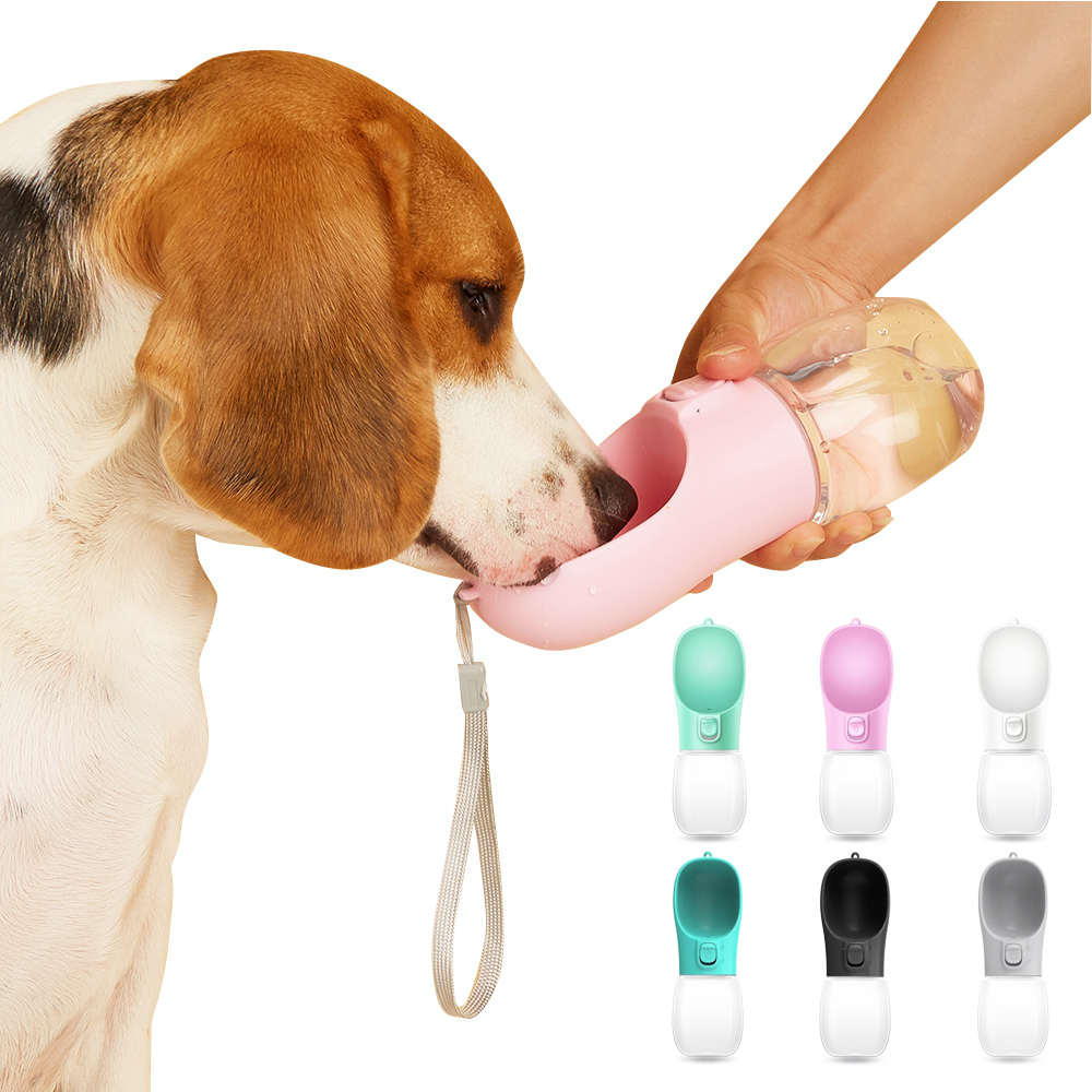 Hundewasserflasche für kleine große Hunde, Katze, tragbarer Welpenbecher, draussen-Reisen, auslaufsicher, trinkend, Deutscher Schäferhund, Heimtierbedarf