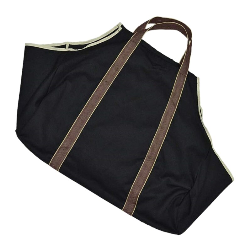 Large Canvas Firewood Carrier Log Tote Bag Indoor Fireplace Log Carrier Holders