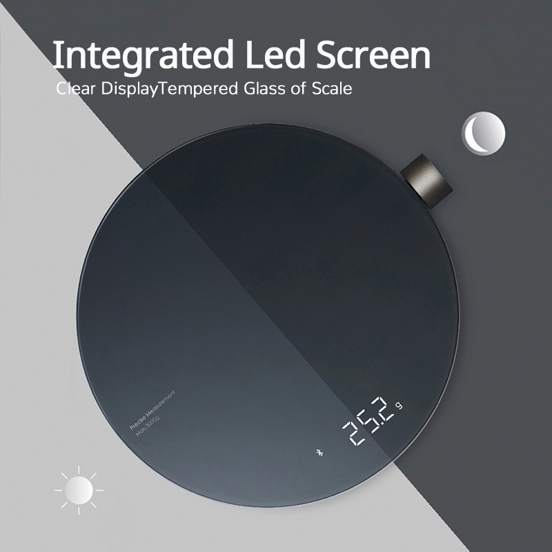 HOTO Smart Kitchen Scale,Bluetooth APP Electronic Scale,Mini Mechanical Scale,Food Weighing Measuring Tool,LED Digital Display