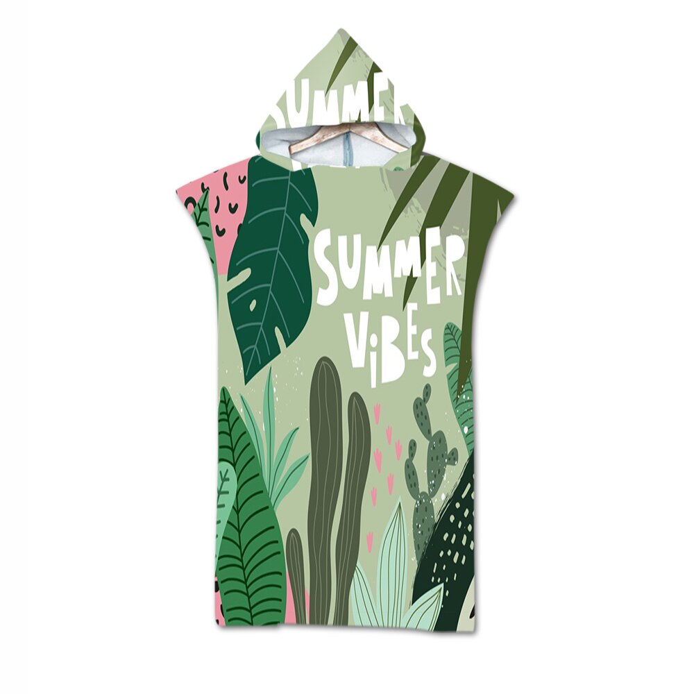 Adult Surfing Suit Change Robes Beach Poncho Towel Microfiber Quick Drying Printed Hooded Towels Absorbent Bath Towels: 12